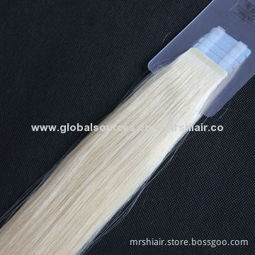 16inch Indian Remy skin weft tape in hair extensions 20pieces a lot 4* 0.6cm